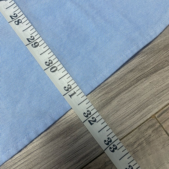 Lacoste Button Down Men's 46 Size XXL Blue Oxford Dress Shirt Long Sleeve Cotton - Picture 9 of 11